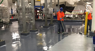 Commercial floor coating